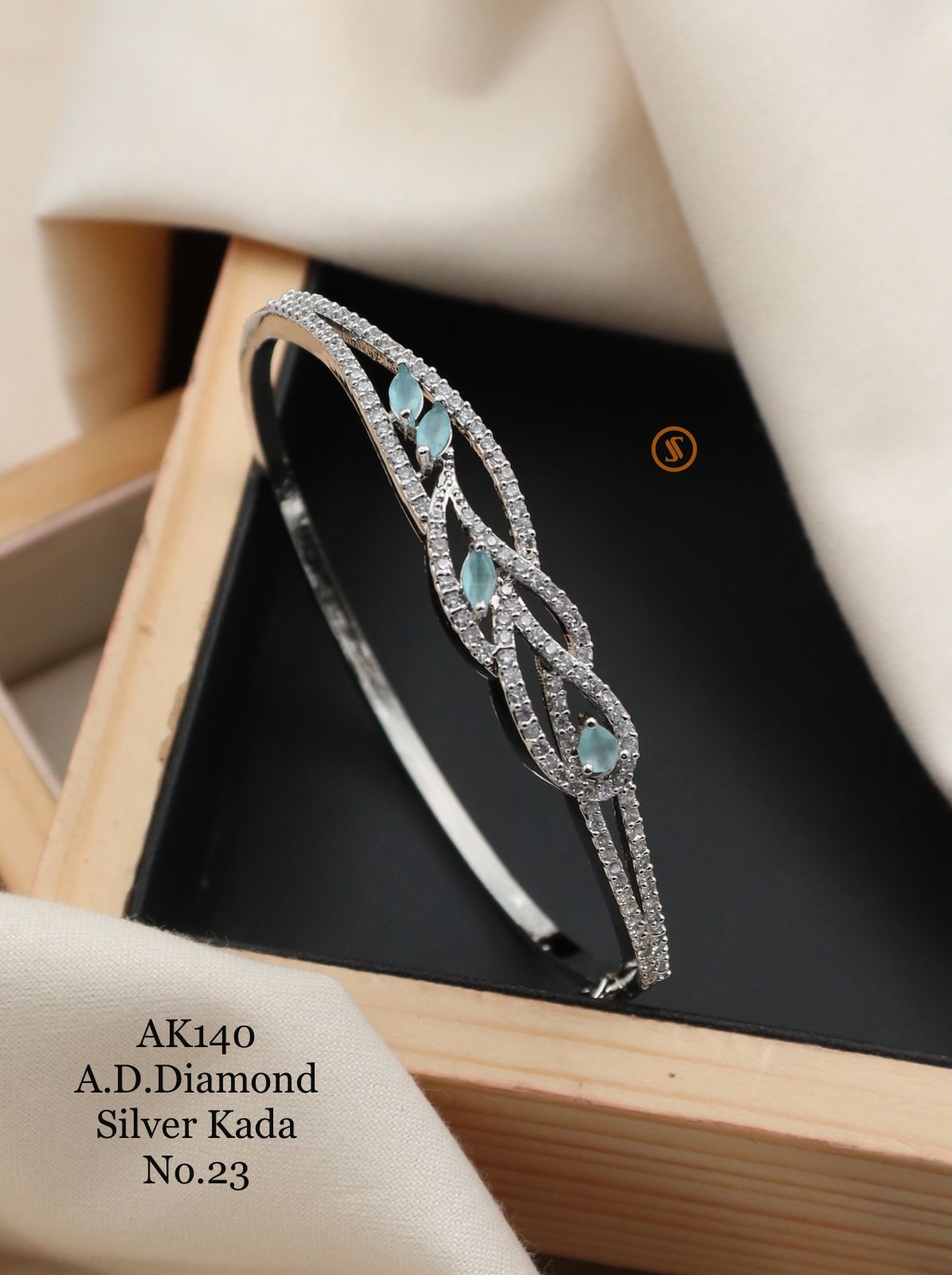 Ad Diamond 4 Designer Rose Gold Kada Catalog
